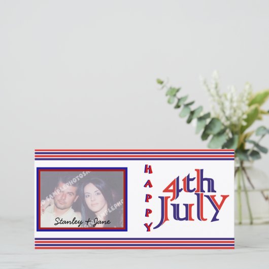 Happy Footh of Julyフォトカード (スタンド正面)