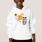 Happy Forever Halloween Kids T-Shirt – Cute Skelet (正面)