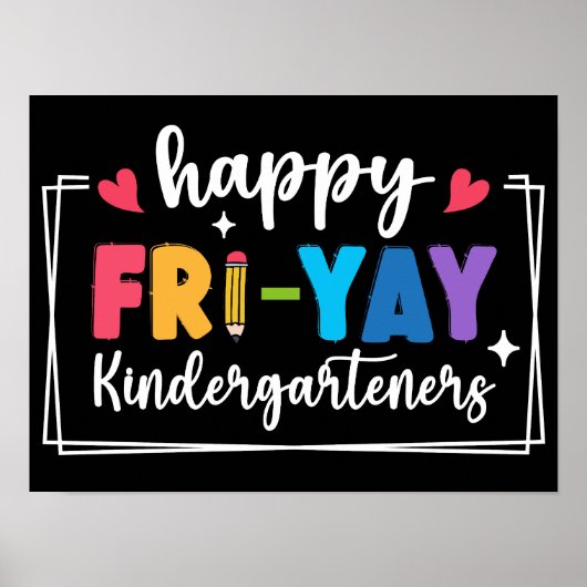 Happy Fri-Yay幼稚園おもしろい先生 ポスター (正面)