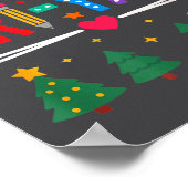 Happy Fri-yay Christmas Teacher Festive Holiday Sc ポスター (角)