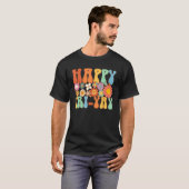 Happy Fri Yay Friday  Fun Teacher Groovy Tシャツ (正面フル)