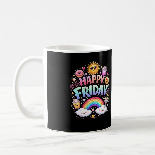 Happy Friday コーヒーマグカップ (左)