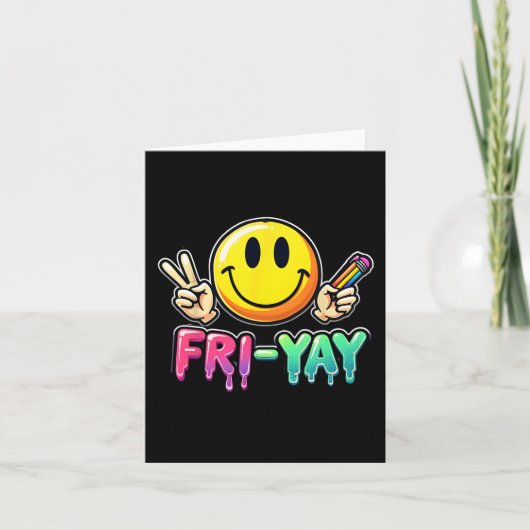 Happy Friday Weekend Teacher Student Back To Schoo カード (正面)