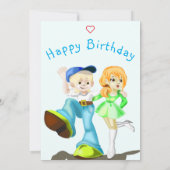 Happy Friends誕生日カード – カスタマイズ (裏面)