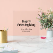 Happy friendsgiving add name with love date simple アクリルサイン (ウェディング)