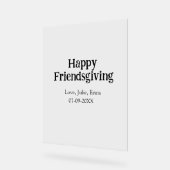 Happy friendsgiving add name with love date simple アクリルサイン (傾斜)