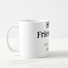 Happy friendsgiving add name with love date simple コーヒーマグカップ