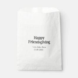 Happy friendsgiving add name with love date simple フェイバーバッグ