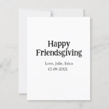 Happy friendsgiving add name with love date simple