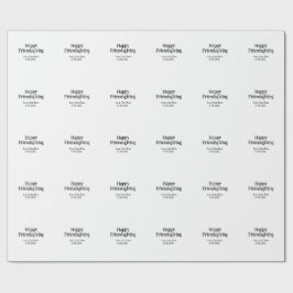 Happy friendsgiving add name with love date simple ラッピングペーパー
