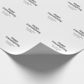 Happy friendsgiving add name with love date simple ラッピングペーパー (角)