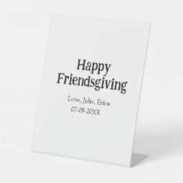 Happy friendsgiving add name with love date simple 台座サイン