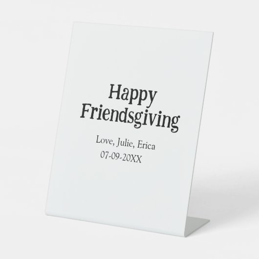 Happy friendsgiving add name with love date simple 台座サイン (正面)