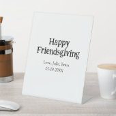 Happy friendsgiving add name with love date simple 台座サイン (インサイチュ)