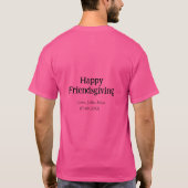 Happy friendsgiving add name with love date simple tシャツ (裏面)