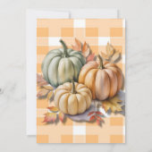 Happy Friendsgiving Pumpkins & Autumn Leaves 招待状 (裏面)