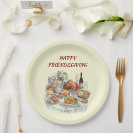 Happy Friendsgiving | Thanksgiving Paper Plates ペーパープレート