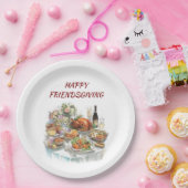 Happy Friendsgiving | Thanksgiving Paper Plates ペーパープレート (パーティー)