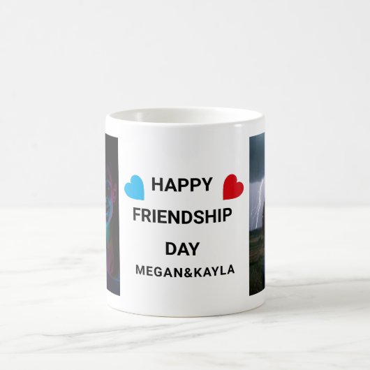 Happy Friendship Dayのカスタム写真 コーヒーマグカップ (中央)