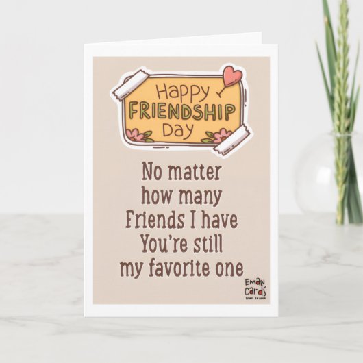 Happy Friendship Day - Quote カード (正面)