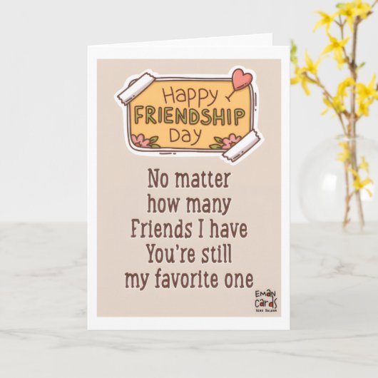 Happy Friendship Day - Quote カード (黄色い花)