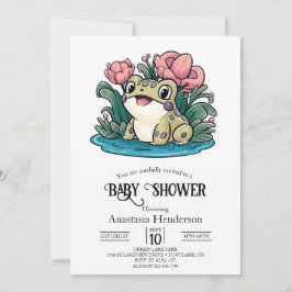 Happy Frogお洒落 Baby Shower 招待状