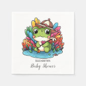 Happy Frog Baby Shower スタンダードカクテルナプキン (正面)