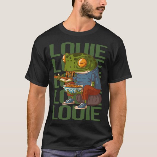 Happy Frog - Louieの名前 Tシャツ (正面)