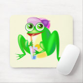 Happy Frog Mouse pad – あなたの色 – 文字 マウスパッド (マウス)