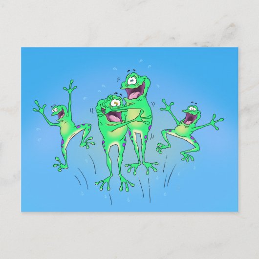 Happy Frogsはがき ポストカード (正面)