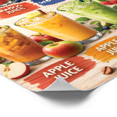 Happy Fruit Juice Menu Illustration  ポスター (角)