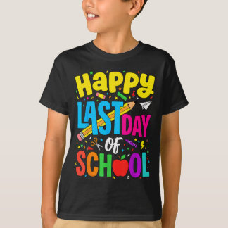 Happy Funny Retro Teacher Student Summer Last Day Tシャツ