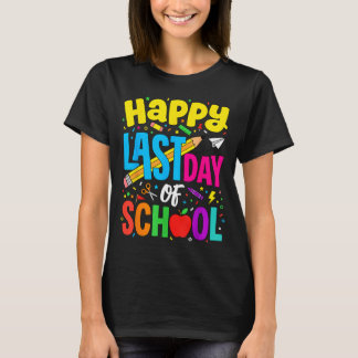 Happy Funny Retro Teacher Student Summer Last Day Tシャツ