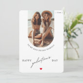 Happy Galentine Day To My Friend 最高の Photo シーズンカード (スタンド正面)