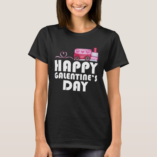 Happy Galentine s Day Cute Heart Girl Galentine G Tシャツ (正面)
