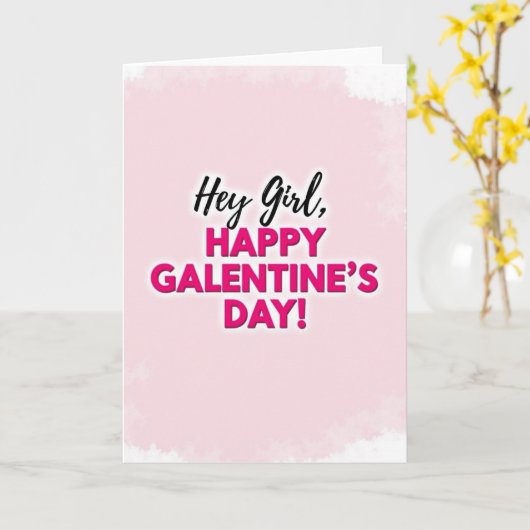 Happy Galentines Bestie Card カード (黄色い花)