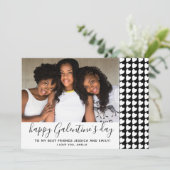 Happy Galentine's Dayブラックハートフォトフレンド シーズンカード (スタンド正面)