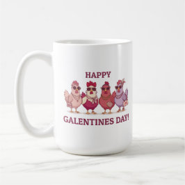 Happy Galentines Day Chicken Squad Cute Funny Hens コーヒーマグカップ