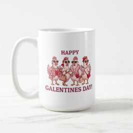 Happy Galentines Day Chicken Squad Funny Glam Hens コーヒーマグカップ