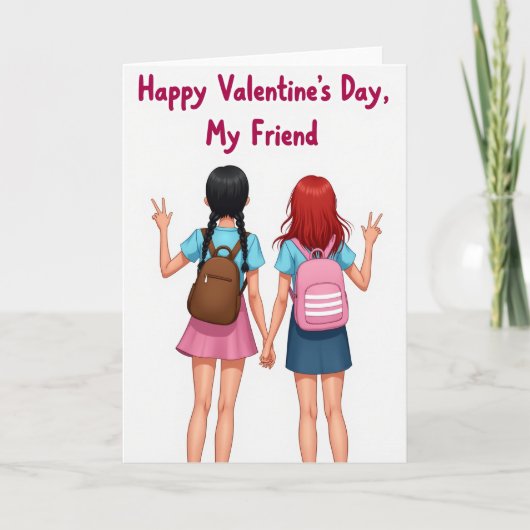 Happy Galentines Day Friend Card カード (正面)