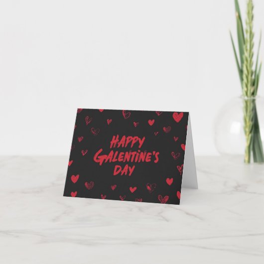 Happy Galentine's day girl friends Valentine's day シーズンカード (正面)