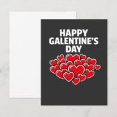 Happy Galentine's day girl friends Valentine's day 招待状 (正面/裏面)