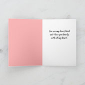 Happy Galentine's Day Pinkグラデーションハートパターン シーズンカード (内部)