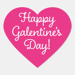 Happy Galentine's Day Pinkハートシール ハートシール