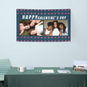 Happy Galentine's Day Pinkハートフレンド2写真 横断幕 (トレードショー)