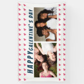 Happy Galentine's Day Pinkハートフレンド2 Photo B 横断幕 (縦)