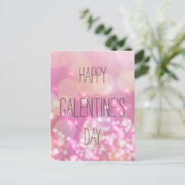 Happy Galentine's Day - Pink Sparkles ポストカード