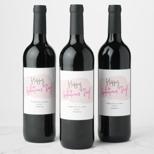 Happy Galentine's Day Wine Labels ワインラベル (ボトル)