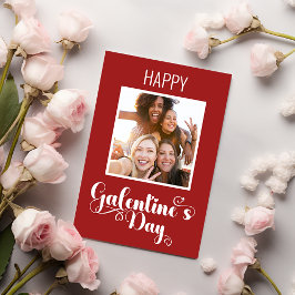 Happy Galentine's Red With Photo Designed by VI カード