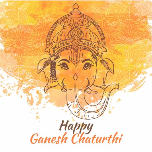 Happy Ganesh Chaturthi シール (正面)